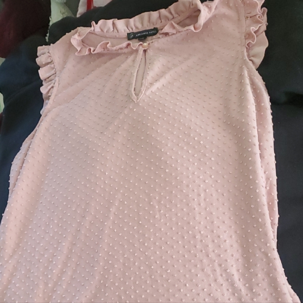 Adrianna Papell Blush Textured Blouse